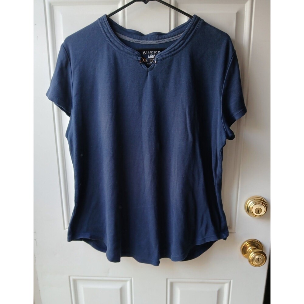 Lee Women’s Navy Short Sleeve Crewneck Tee Size Women's L